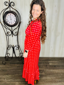 Polkadot Love Dress- Red, Navy or Black