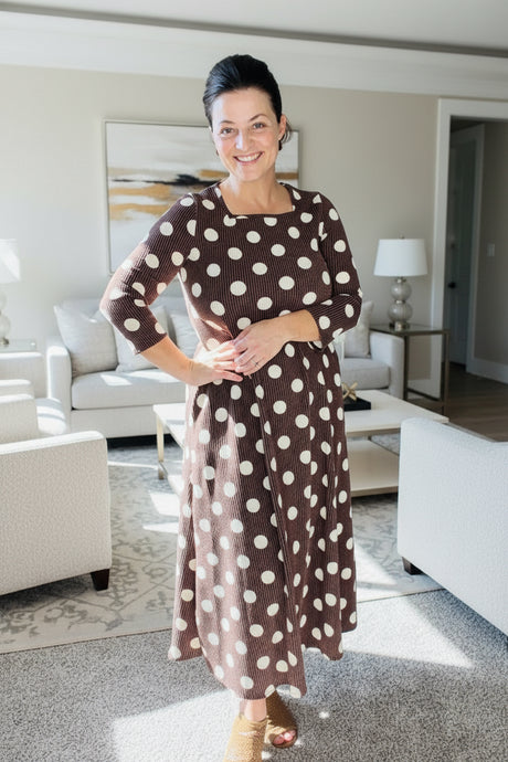 Hannah Brown Dot Dress
