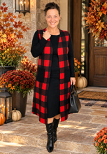 Buffalo Plaid Cardigan (White or Red)