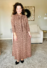 Power On The Day Dress- Ribbed Leopard Print