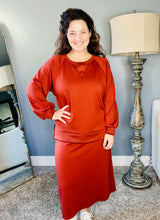 Addie Athletic/Legging Coverage Skirt- Rust