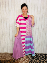 Purple Multi-Print T-Shirt Dress