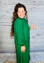 Ruffles & Class Dress- Hunter Green