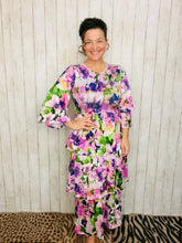 Juliet Ruffle Dress-Purple Floral
