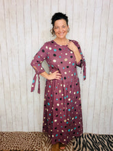 Lori Drop Waist Lilac & Polkadot Dress