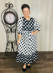 Sabrina Ivory Polkadot Dress