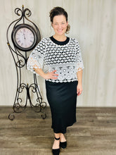 Hook Flower Hollowed Out Fashion Top: Beige or White