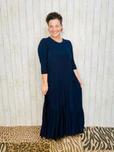 Tonya Marie Tiered Dress- Navy
