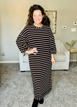 Comfy & Cute Brown Striped Dress