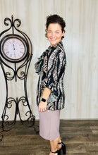 Once Upon A Time Tunic- Black & Leopard Mix