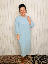 Comfy & Cute Blue Striped Dress