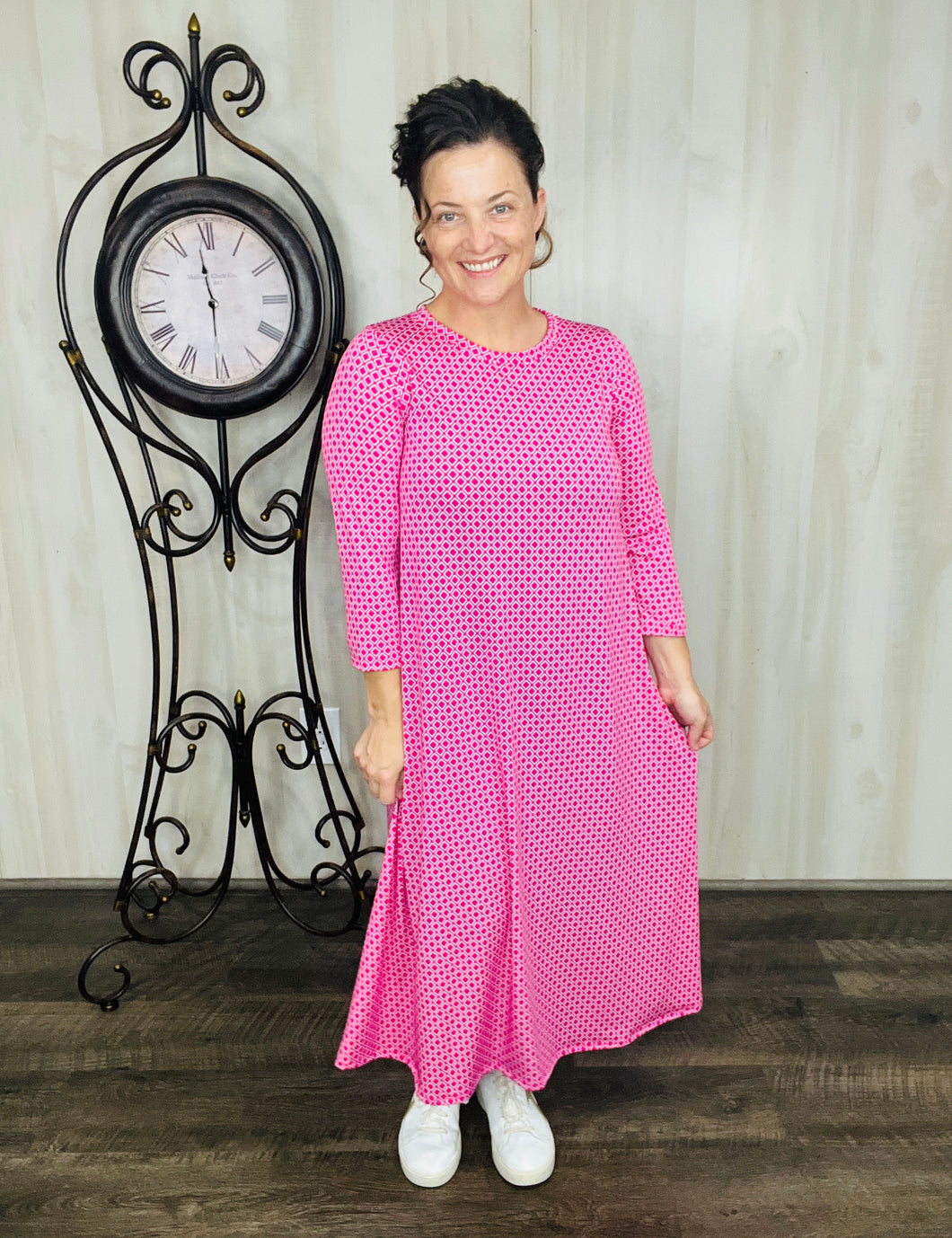 Brenda Pink & Geometric Dress