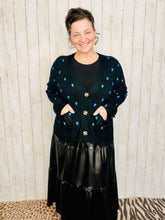 Adorable Hearts Cardigan Sweater- Black or Cream