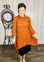 Regina Textured Tunic- Rust