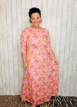 Stunning Pink & Floral Mesh Lace Dress