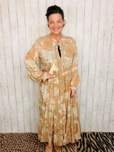 Cheri Taupe Tiered Dress