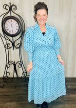 Vintage & Polkadot Dress- Blue or Mauve