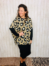Taupe & Leopard Poncho/Tunic Style