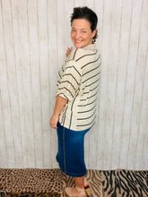 Leslie Mocha & Striped Top