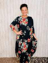 Black & Floral Parachute/Bubble Dress