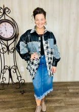 Pleather & Denim Shacket