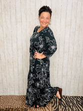 Hannah Tiered Dress- Black & Ivory