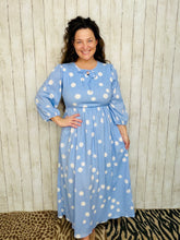 Kayla Blue Dot Dress