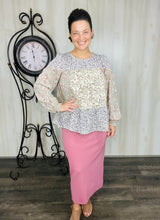 Madelyn Lavender & Floral Blouse