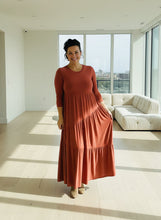 Tonya Marie Tiered Dress- Terra Cotta