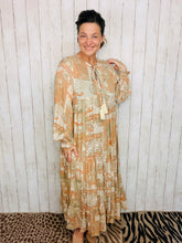Cheri Taupe Tiered Dress