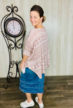 Rissa Mauve & Aztec Poncho Top
