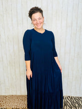 Tonya Marie Tiered Dress- Navy