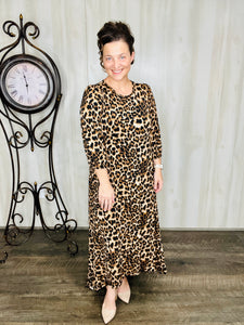 Forever In Style-Leopard Dress