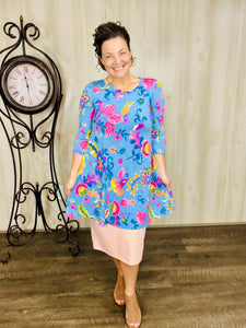 Marissa Chambray & Floral Tunic