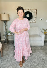Michella High Low Dress-Peachy Pink Floral