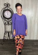 Samantha Ruffle High-Low Tunic-Purple