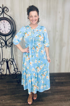 Kimmy Tiers & Bows Dress- Blue Sky