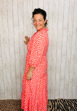 Tasha Coral & Dot Dress