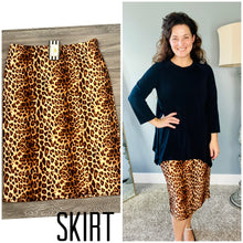 Miss Amy Thicker Fabric Pencil Skirt- (Regular & Plus) Classic Leopard Print