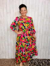 Mindy Navy & Floral Dress