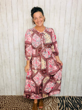 Missy Midi Length Pink & Brown