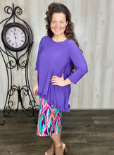 Samantha Ruffle High-Low Tunic-Purple