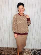 Lana Polkadot Rib Knit Top