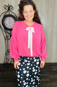 "Finished With A Bow" Pink Top
