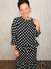 Kimmy Ruffle Detail Polkadot Top