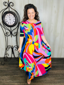 Springtide Abstract & Color Dress