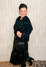 Adorable Hearts Cardigan Sweater- Black or Cream