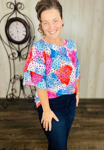 Lazy Summer Days Colorful Animal Print Top