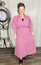 Vintage & Polkadot Dress- Blue or Mauve