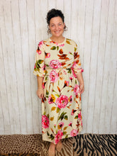 Tessa Beige Floral Dress